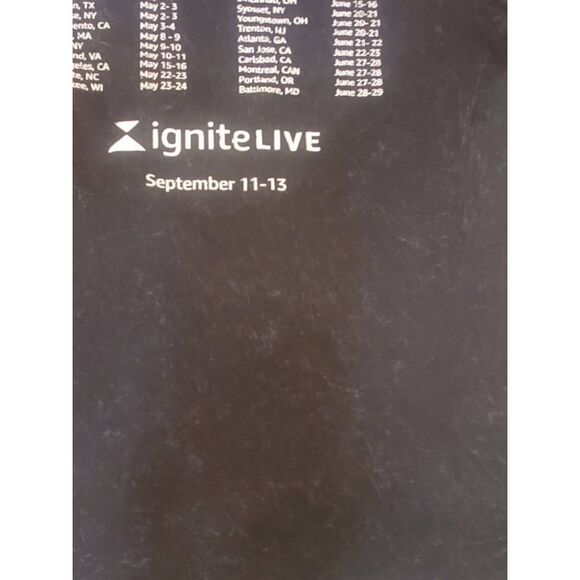 Ignite Live Tour T Shirt, Tee Short Size XL - Picture 4 of 5